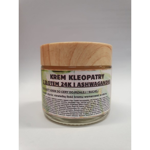 Krem Kleopatry z złotem 24k i ashwagandhą Kopiec Zdrowia 60ml