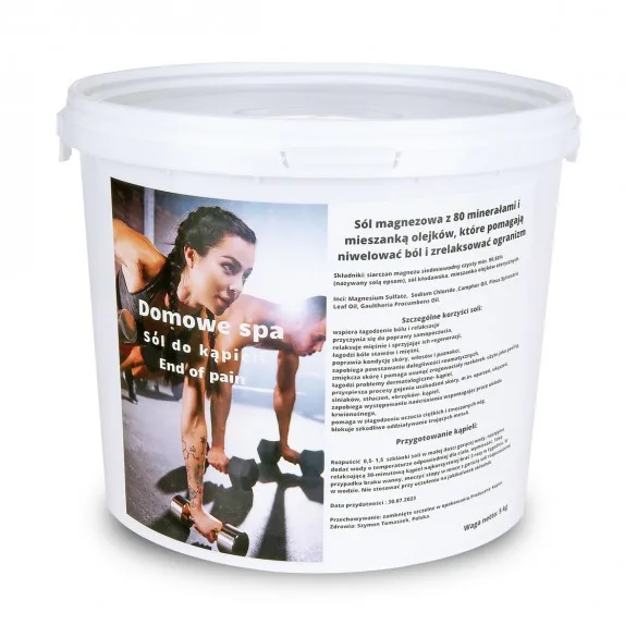 Sportowa sól do kąpieli End of pain- koniec z bólem 5kg