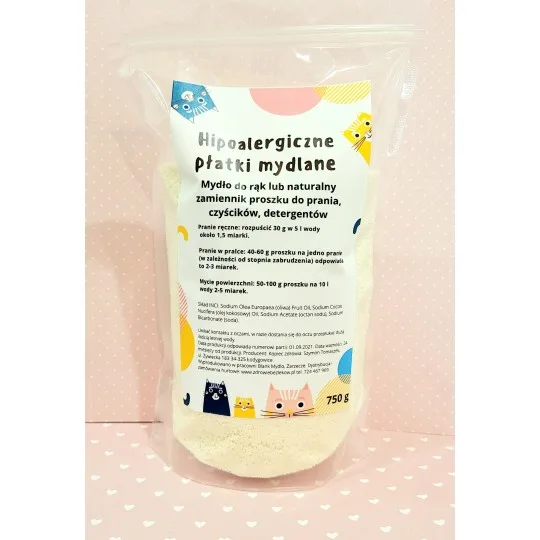 Hipoalergiczne płatki mydlane - naturalny zamiennik proszku do prania, czyścików, detergentów - 4179