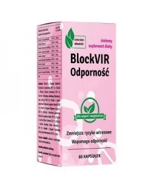 BLOCKVIR ODPORNOŚĆ zmniejsza ryzyko wirusowe wspomaga odporność 60 kapsułek