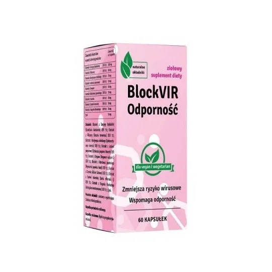 BLOCKVIR ODPORNOŚĆ zmniejsza ryzyko wirusowe wspomaga odporność 60 kapsułek - 4531