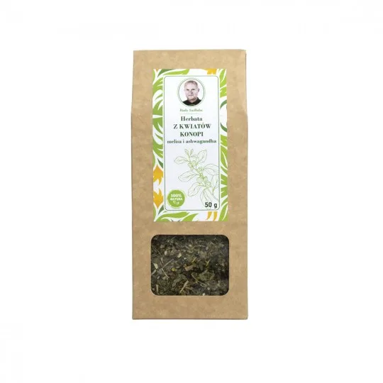 Herbata ziołowa z kwiatami konopi z melisą i ashwagandhą 50g - 5146