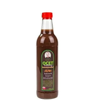 Ocet winny jabłkowo kminkowy z koprem, dziurawcem i orzechem włoskim - 500 ml