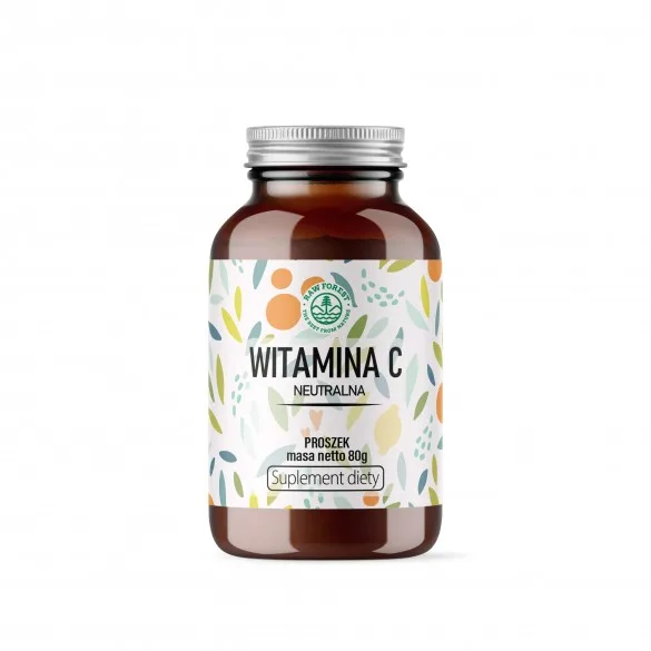 Witamina C neutralna - suplement diety - proszek - 80 g - Raw Forest