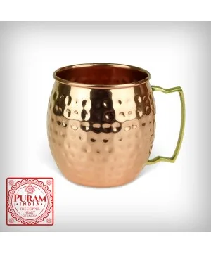 Miedziany kufel młotkowany - PURAM - 530ml