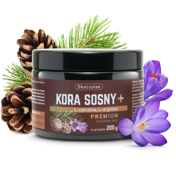 Kora sosny + L-cytrulina + L-arginina PREMIUM - suplement diety - 200 g - Skoczylas
