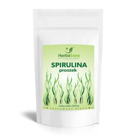 Spirulina proszek - suplement diety - 200 g - Herbasano
