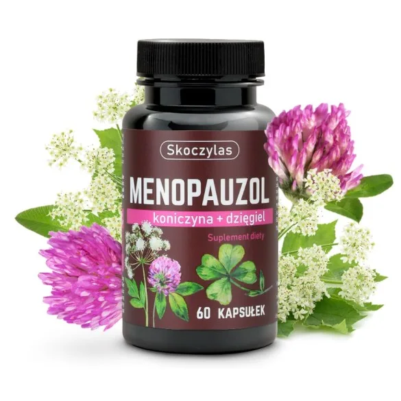 Menopauzol koniczyna + dzięgiel - suplement diety - 60 kapsułek - Skoczylas