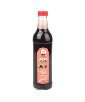 Ocet winny - świeża figa, owoc czarnego bzu, jabłka (szara reneta), winogrona, jarzębina - 500 ml - Biały Saibaba