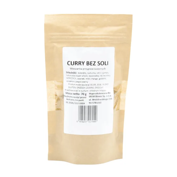 Curry naturalne bez soli 70g
