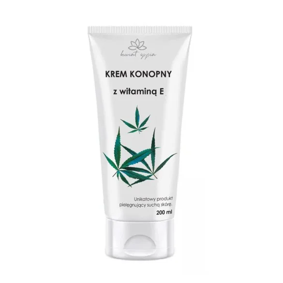 Krem konopny z witaminą E 200 ml - Kwiat Życia
