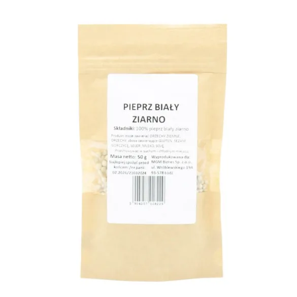 Pieprz biały ziarno 50g  OF
