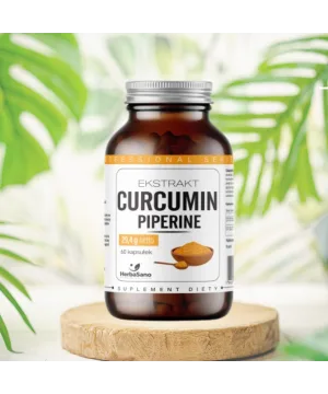 Curcumin piperine ekstrakt - suplement diety - 60 kapsułek - HerbaSano