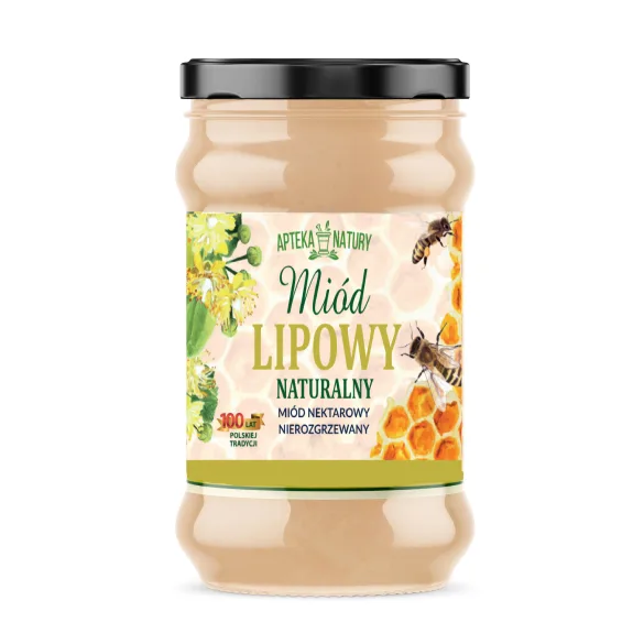 Miód LIPOWY - 380 g - Apteka Natury