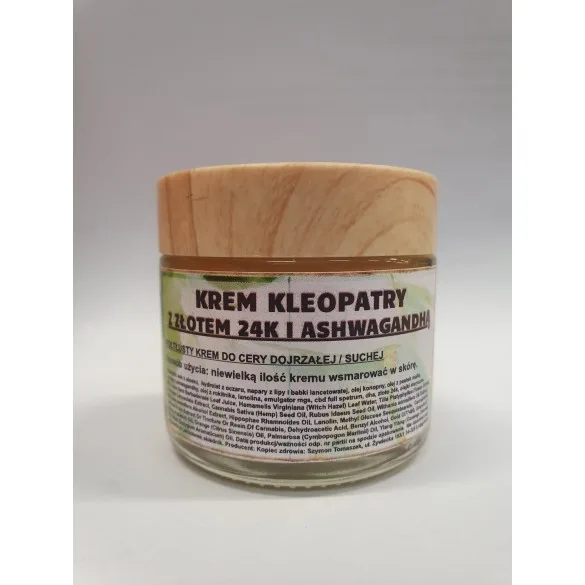 Krem Kleopatry z złotem 24k i ashwagandhą Kopiec Zdrowia 60ml