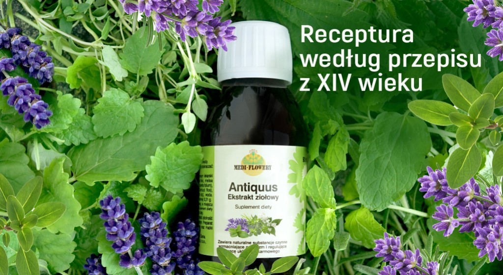 Ekstrakt ziołowy Antiquus firmy Medi-Flowery