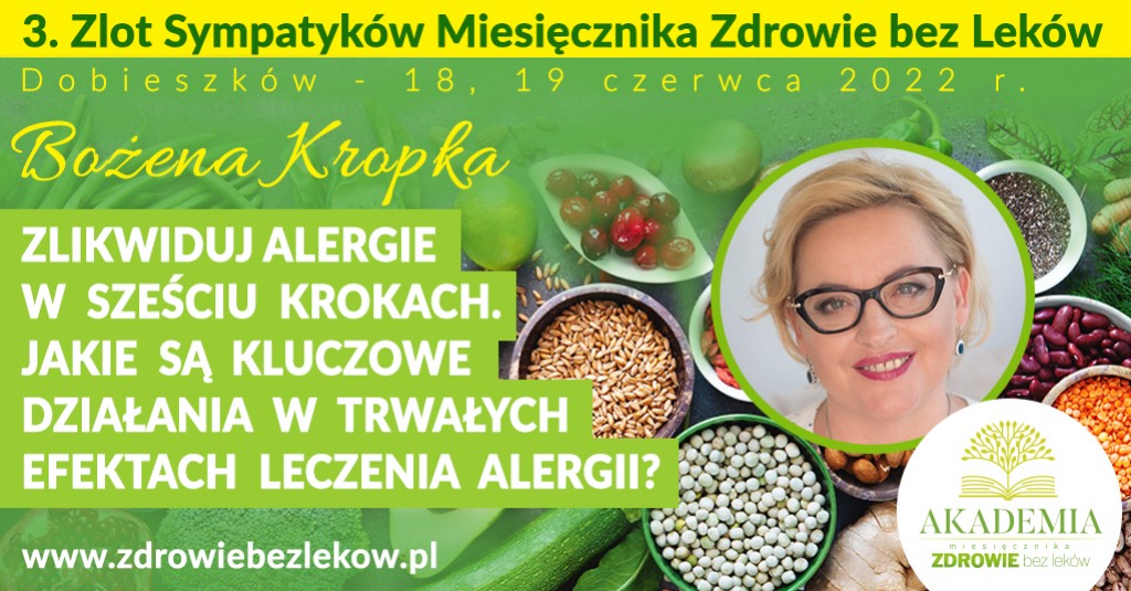 Zlikwiduj alergię w sześciu krokach. Bożena Kropka